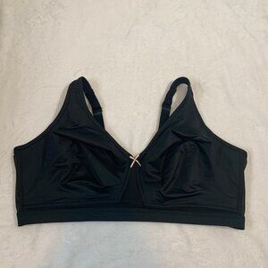 Cacique Unlined No-Wire Bra Black 44DDD‎ Wireless Plus Size Lingerie